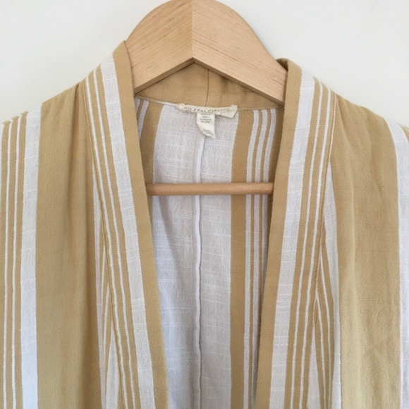 Eileen Fisher Organic Cotton Striped Doubleweave Reed Kimono Jacket PM/PL Boho - Picture 2 of 13